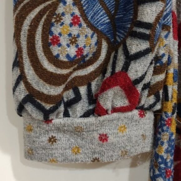 ARYEH KNIT BOHO VINTAGE HIPPIE PEASANT DRESS FESTIVE HOLIDAY SCOOP NECK, SIZE L - Picture 6 of 16